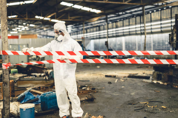 Professional Biohazard technician working in Green, OR